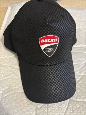 New authentic 100% Ducati Corse Black Logo Baseball Cap
